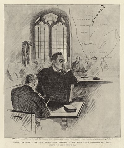 Faire face à la musique, M. Cecil Rhodes examiné par le comité d