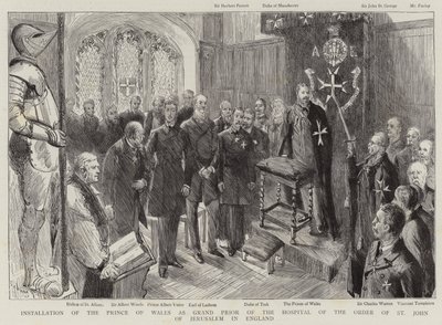 Installation du prince de Galles comme grand prieur de l