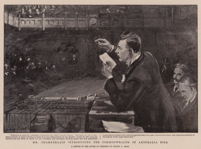 M. Chamberlain présentant le Projet de Loi sur le Commonwealth d