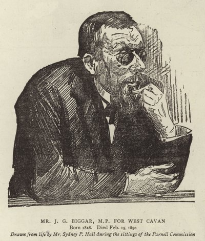 M. J G Biggar, député de West Cavan - Sydney Prior Hall