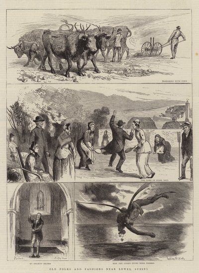 Vieux et modes près de Lewes, Sussex - Sydney Prior Hall