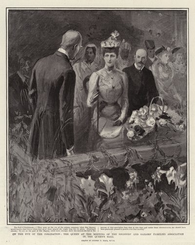 À la veille du couronnement, la reine à la réunion de l