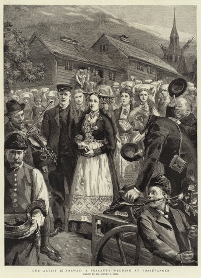 Notre Artiste en Norvège, un Mariage Paysan à Vossevangen - Sydney Prior Hall