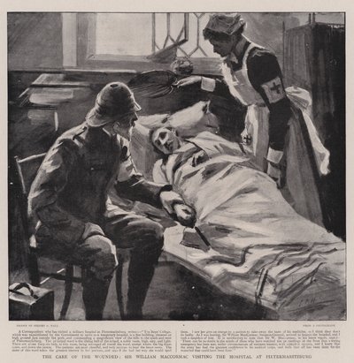 Le soin des blessés, Sir William MacCormac visitant l