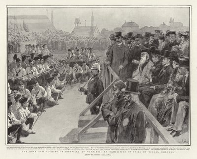 Le Duc et la Duchesse de Cornouailles à Winnipeg, une exposition de drill par des écoliers - Sydney Prior Hall