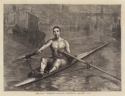 Le défunt champion rameur, Renforth, sur la Tyne - Sydney Prior Hall