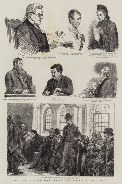 Le président et quelques témoins paysans pour The Times - Sydney Prior Hall