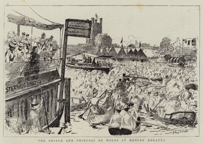 Le prince et la princesse de Galles à la régate de Henley - Sydney Prior Hall