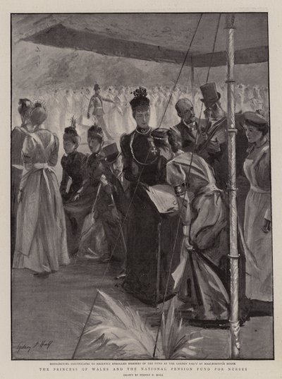 La princesse de Galles et le Fonds national de pension pour les infirmières - Sydney Prior Hall
