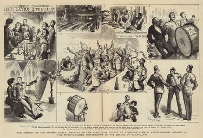 Le retour des troupes, banquet public aux premiers gardes de la vie à Humphrey