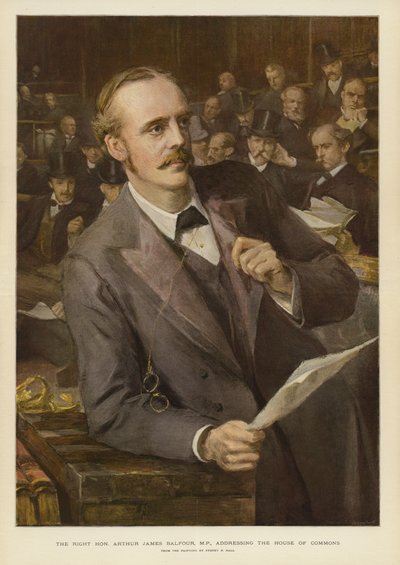 Le très honorable Arthur James Balfour - Sydney Prior Hall