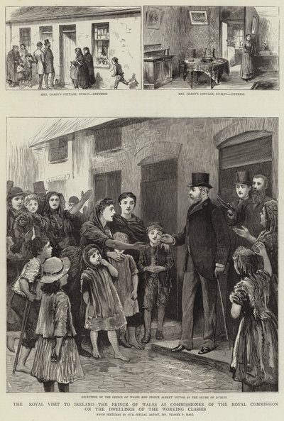 La visite royale en Irlande, le prince de Galles en tant que commissaire de la Commission royale sur les habitations des classes ouvrières - Sydney Prior Hall