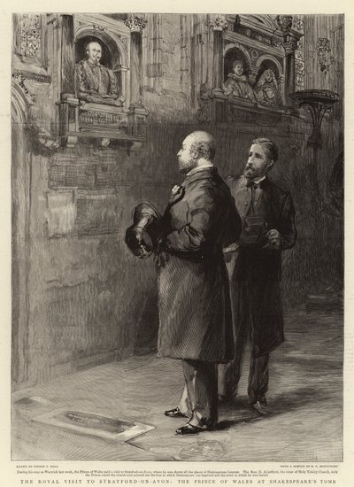 La Visite Royale à Stratford-on-Avon, le Prince de Galles à la Tombe de Shakespeare - Sydney Prior Hall