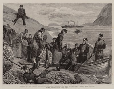 Touristes dans les Highlands de l