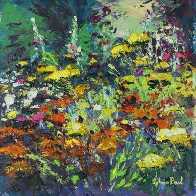 Couleurs du jardin ensoleillé, 2021 (huile sur toile) - Sylvia Paul