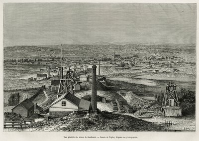 Vue générale des mines de Sandhurst. Gravure pour illustrer l