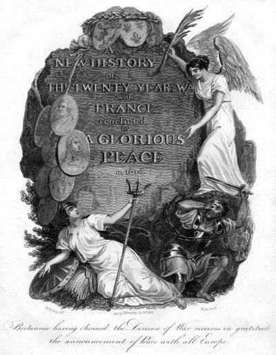 Britannia enchaînant le démon de la guerre, 1816 - T. Wallis