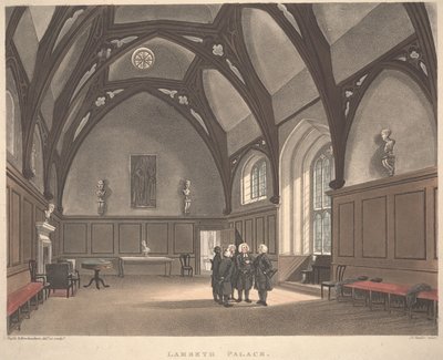 Palais de Lambeth, gravé par Joseph Constantine Stadler, publié en 1808 - T. and Pugin A.C. Rowlandson