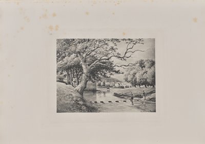 Vue sur le vieux pont de Partick depuis les Stepping-Stones - T. and R. Annan and Sons