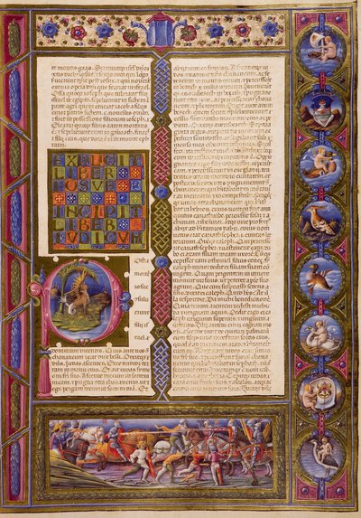 Incipit du Livre des Juges, du Volume I de la Bible de Borso d