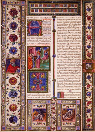 Incipit du Livre de Nahum, du Volume II de la Bible de Borso d