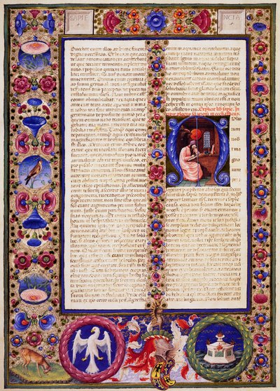 Incipit du Livre de Sirach, tiré du Volume I de la Bible de Borso d