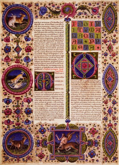 Incipit du Livre de Sophonie, du Volume II de la Bible de Borso d