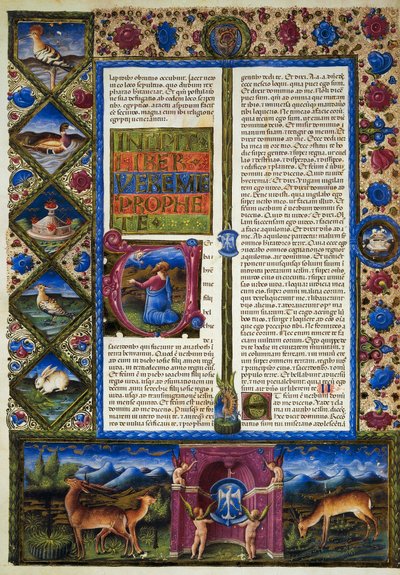 Incipit du Livre de Jérémie, du Volume II de la Bible de Borso d