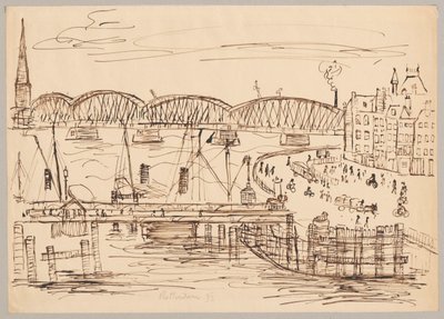 Vue de Rotterdam - Tadeusz Makowski