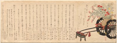 Chariot de fleurs avec plantes automnales - Takashima Chiharu