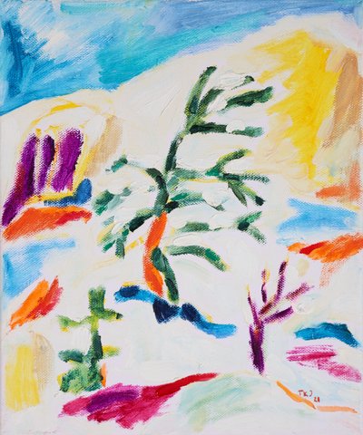 Paysage abstrait coloré - Tamara Jare