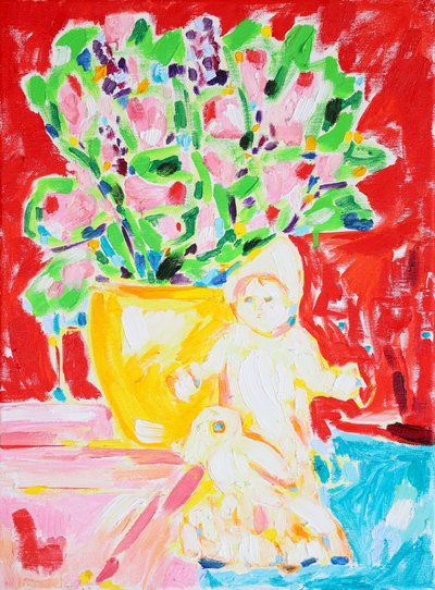 Fleurs éclatantes et poupée - Tamara Jare