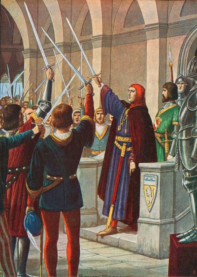 Cangrande della Scala nommé général de la Ligue Ghibelline, décembre 1318 - Tancredi Scarpelli