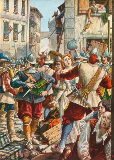 Mantoue attaquée par les Autrichiens en 1630 - Tancredi Scarpelli