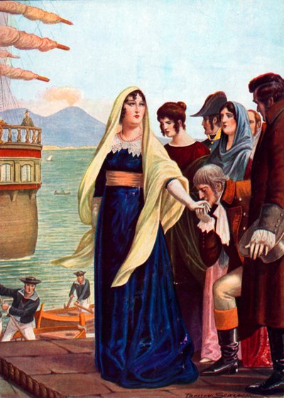 La reine Maria Carolina fuyant Naples - Tancredi Scarpelli