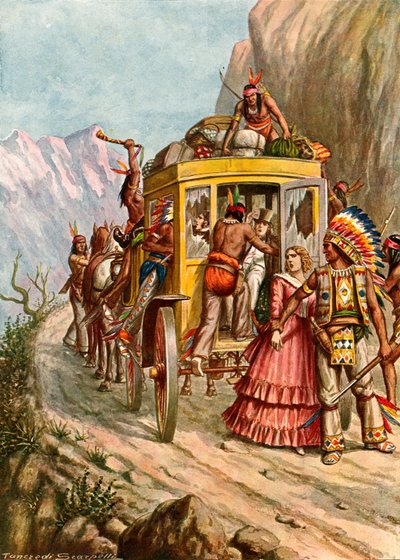 Les Indiens rouges attaquent un wagon - Tancredi Scarpelli