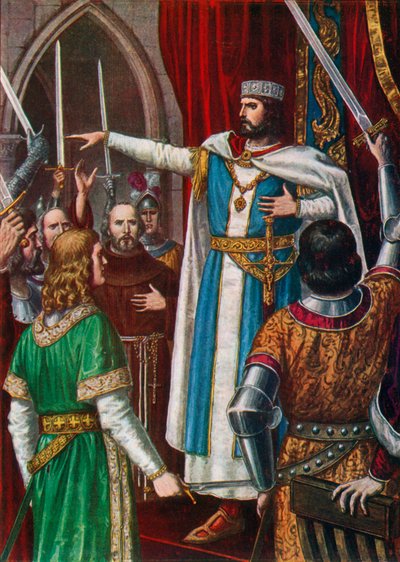 Rodolphe II de Bourgogne couronné roi des Lombards à Pavie, 923 - Tancredi Scarpelli
