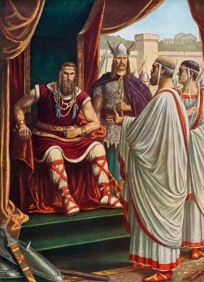 Les ambassadeurs romains suppliant Alaric I, roi des Wisigoths - Tancredi Scarpelli