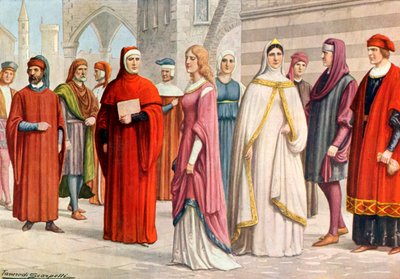 Costumes toscans du XIIIe siècle - Tancredi Scarpelli