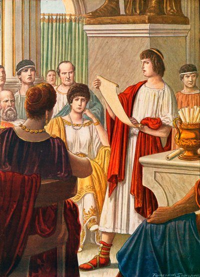 Virgile lisant ses poèmes à Auguste en présence d