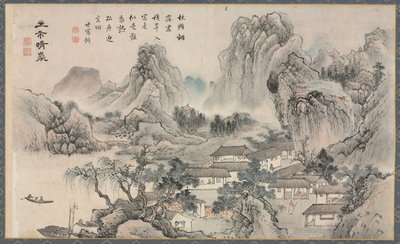 Une des huit vues des rivières Xiao et Xiang, 1788 - Tani Bunch