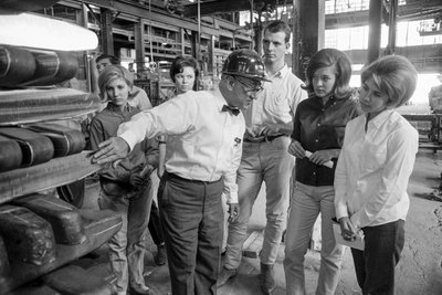 Étudiants en visite à la raffinerie de cuivre Phelps Dodge à El Paso - Ted Spiegel