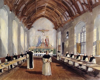 Dessin de reconstruction du réfectoire de l
