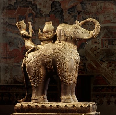 Éléphant en bronze Lanna - Thai School