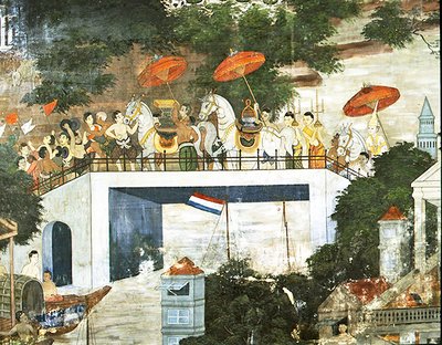 Moine emmené au monastère après sa consécration - Thai School