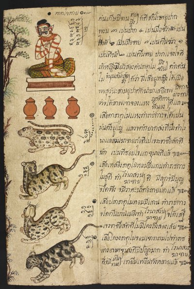 Manuel de divination thaïlandaise (Phrommachat), contenant des horoscopes basés sur le zodiaque chinois - Thai School