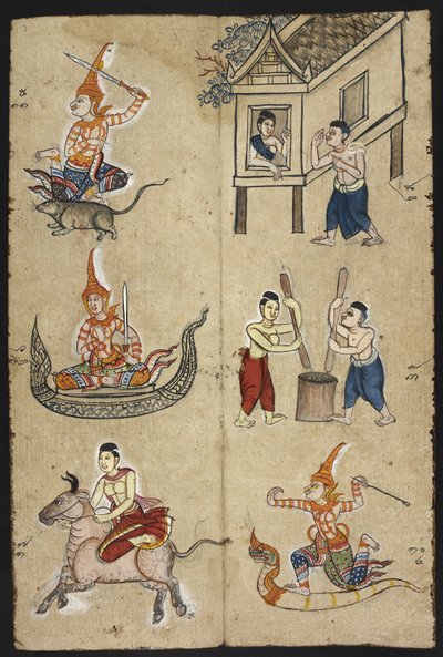 Manuel de divination thaïlandaise (Phrommachat), contenant des horoscopes basés sur le zodiaque chinois - Thai School