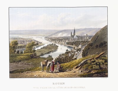 Rouen, vu de Bon-Secours, 1823-1826 - Thales Fielding