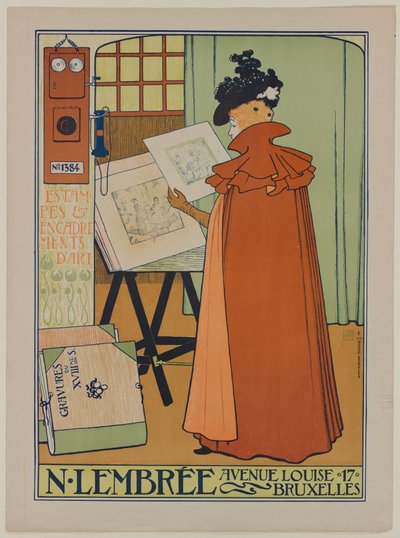 Affiche pour la galerie Lembrée - Théo van Rysselberghe