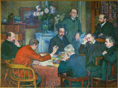 Lecture (peinture sur toile) - Theo van Rysselberghe